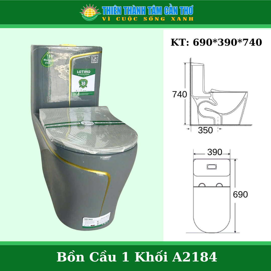 Bàn cầu 1 khối Lating A-2184